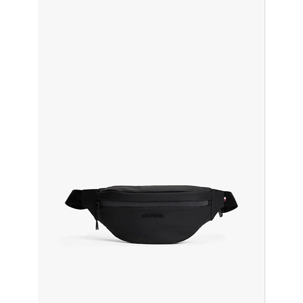 Tommy Hilfiger Textured Logo Bum Bag Tas Pinggang Pria - Black