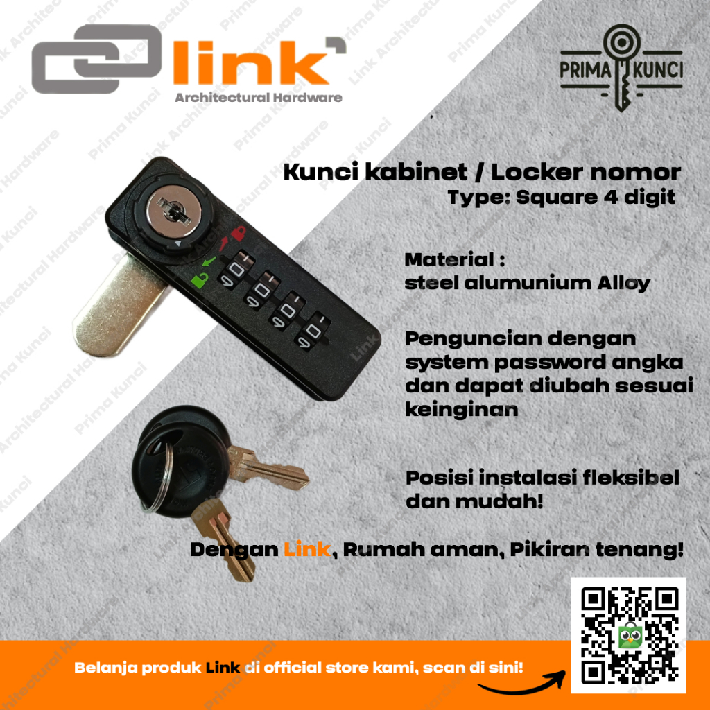 Kunci kabinet locker /locker nomor