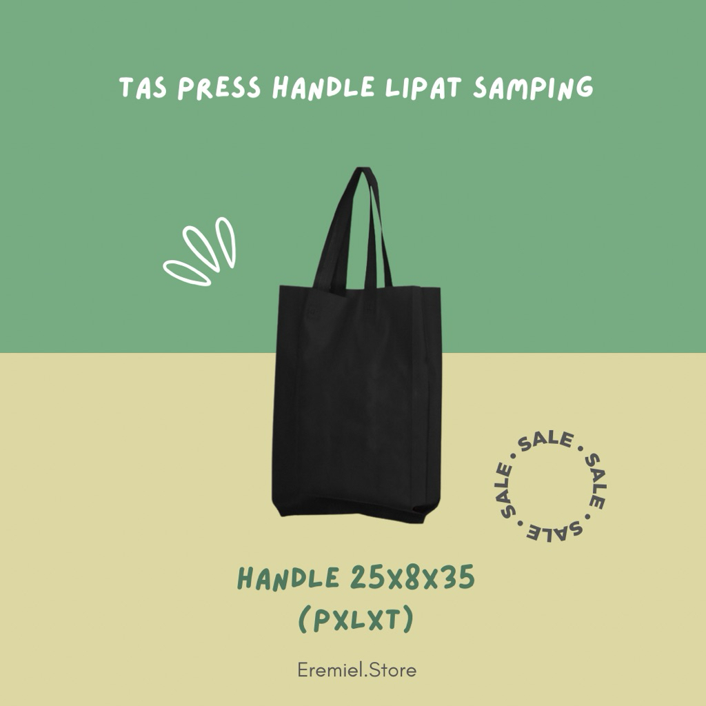 

(Harga 1 PCS) Tas Spunbond tali 25x35 60gsm / Tas Press tali 25x35 / Goodiebag / Tas Handle / Tas Press / Spunbond / tas spunbond /tas berkat /