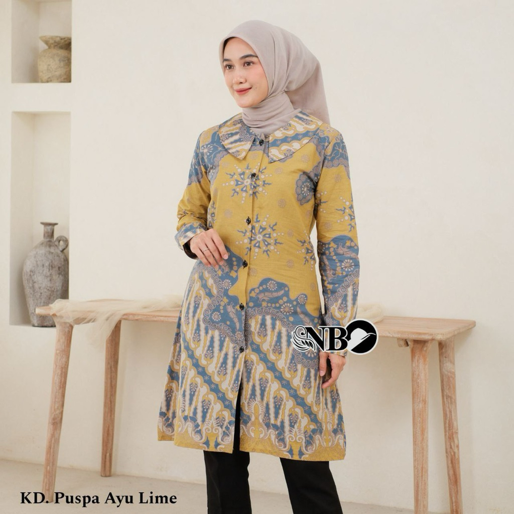 Tunik Batik Wanita Modern | Batik Wanita Kerja Baju Batik Wanita Terbaru Premium Batik Tunik Wanita