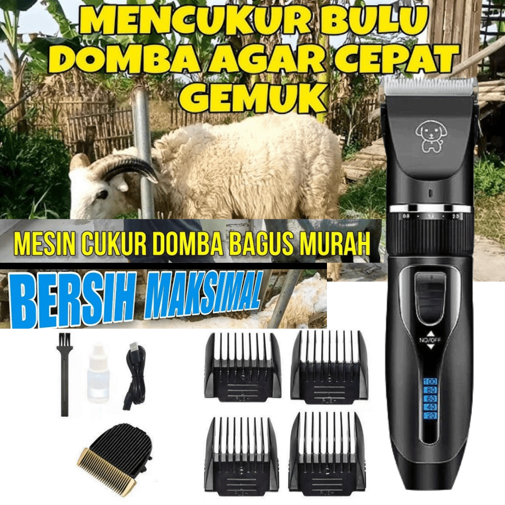 BaoRun Alat Mesin Cukur Domba Garut Listrik Bulu Hewan Plus Mata Cukur Tambahan Elektrik - K5