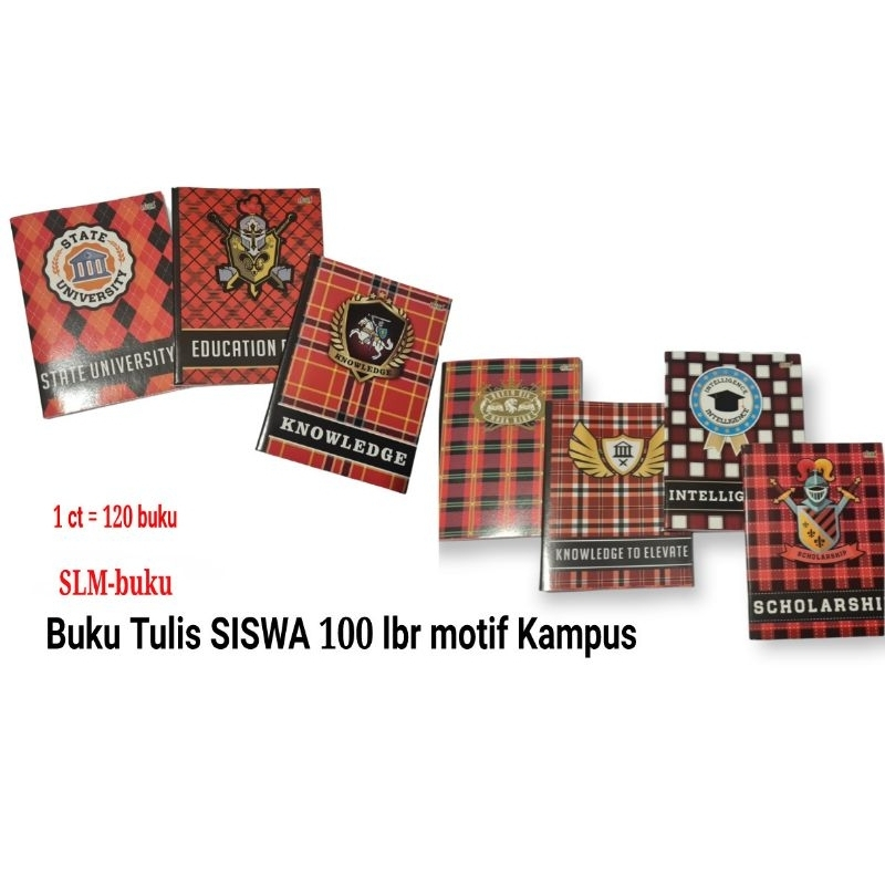 

1pcs Buku Tulis Kotak Kecil 100 Lembar Buku Petak Kecil 100 Lembar Motif Kotak Merah (bmw)