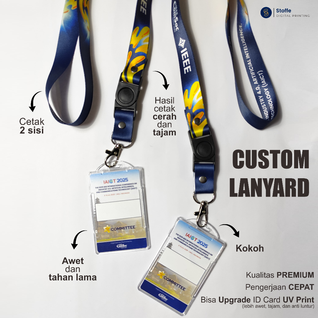 

Paket Lanyard + ID Card Custom / Custom Lanyard/ Tali ID Card Custom
