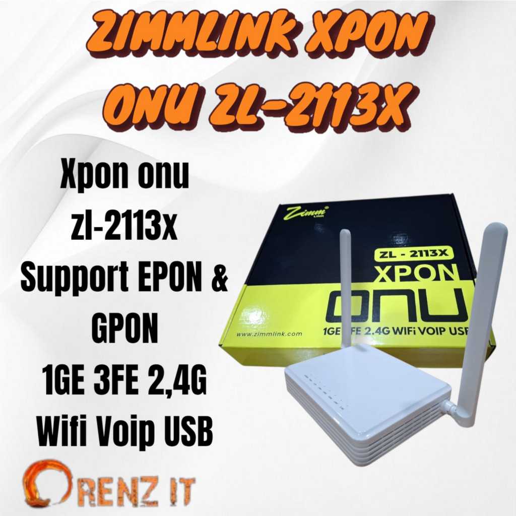 XPON EPON GPON ONU ZIMMLINK ZL-2113X