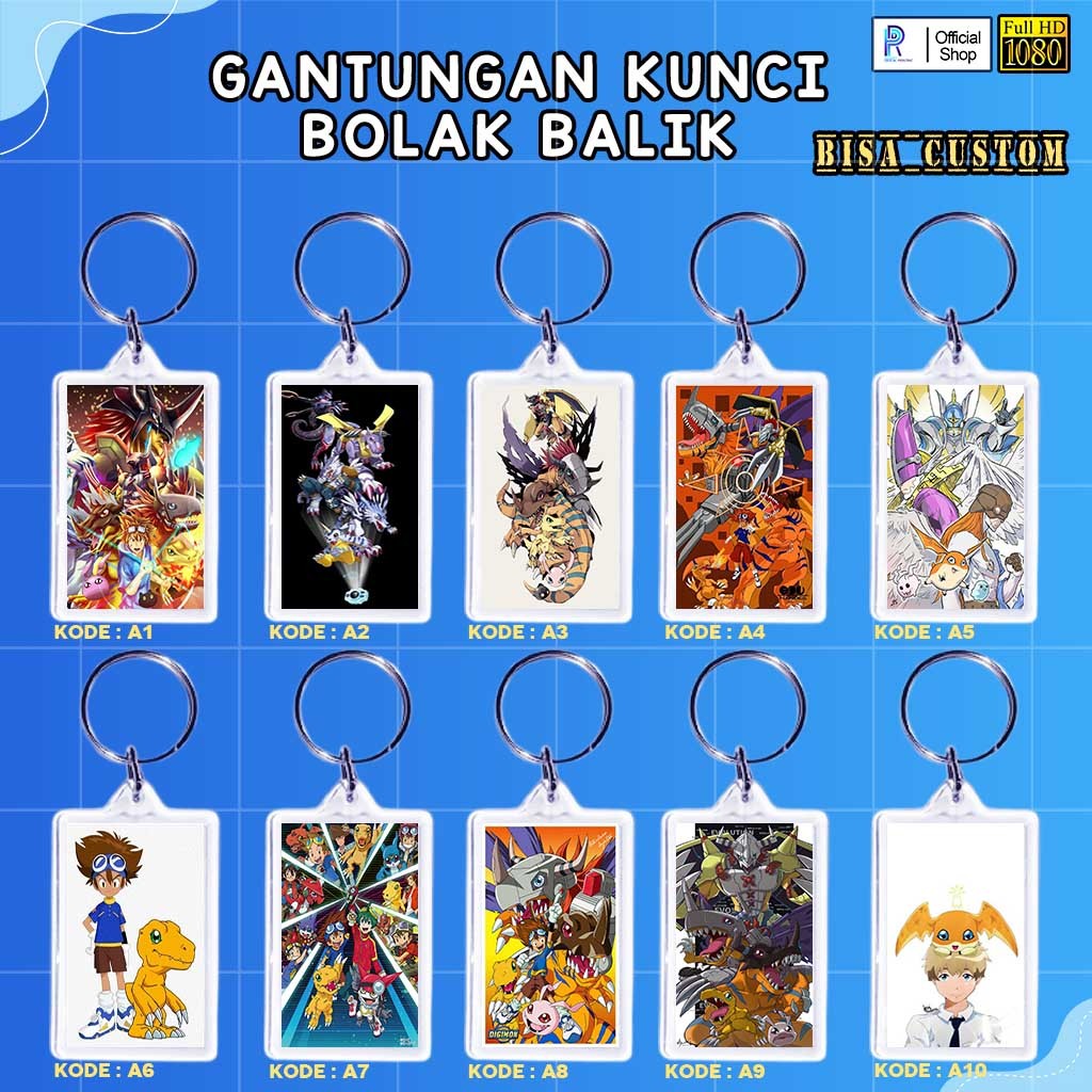 GANTUNGAN KUNCI AKRILIK DIGIMON / GANCI DIGIMON / GANTUNGAN KUNCI DIGIMON K13