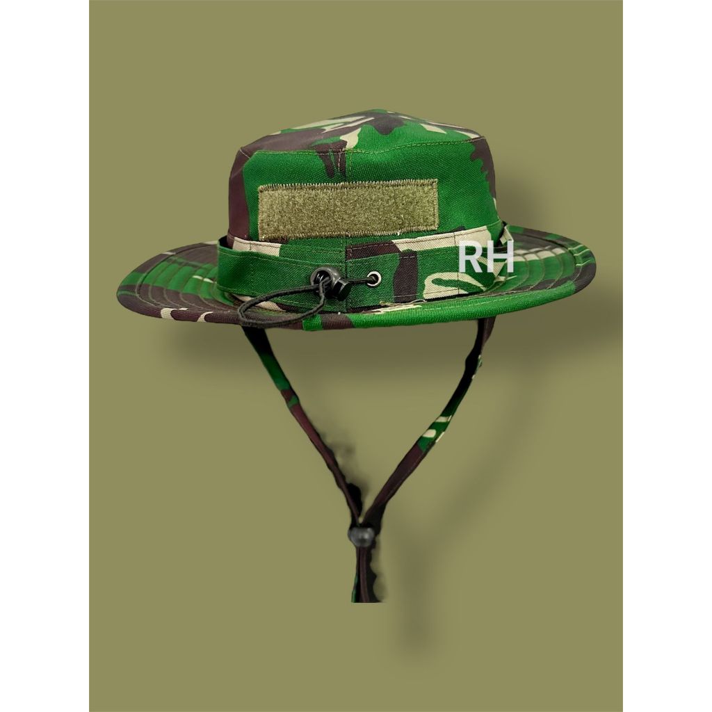 Topi Rimba Loreng TNI premium anti air full velbet/dinir TOPI RIMBA VELBET LORENG TNI AD ANTI AIR/ L
