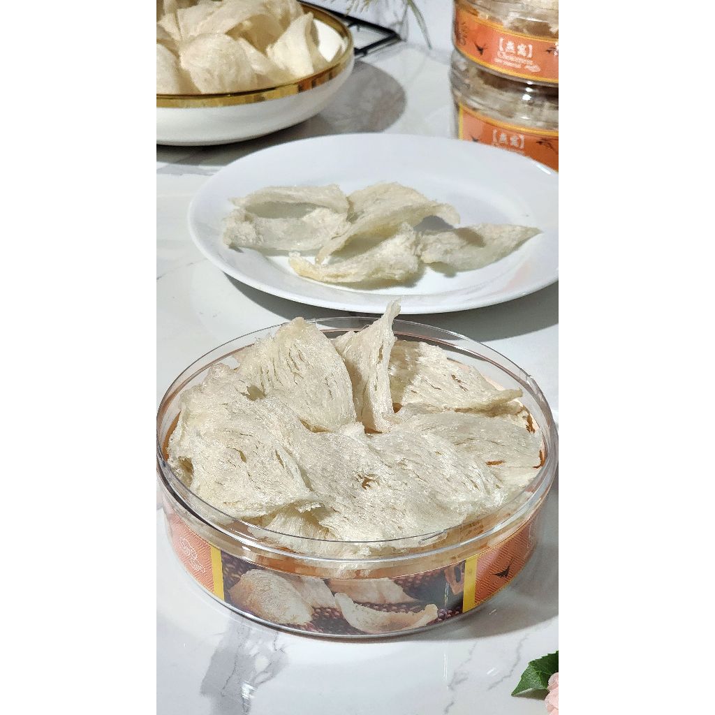 

Sarang Burung Walet PATAHAN MEDIUM CABUT KERING PACK MIKA BULAT PREMIUM