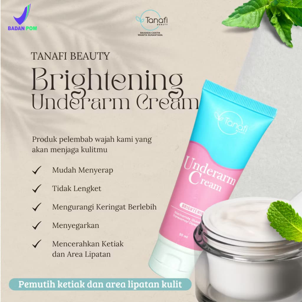 Tanafi Beauty Underarm Cream Penghilang Flek Hitam Pembersih Leher Hitam Ketiak Seluruh Badan