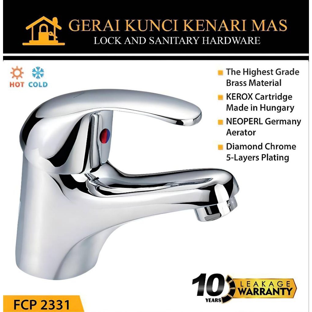 Paloma FCP 2331 Single Lever Monobloc Basin Mixer
