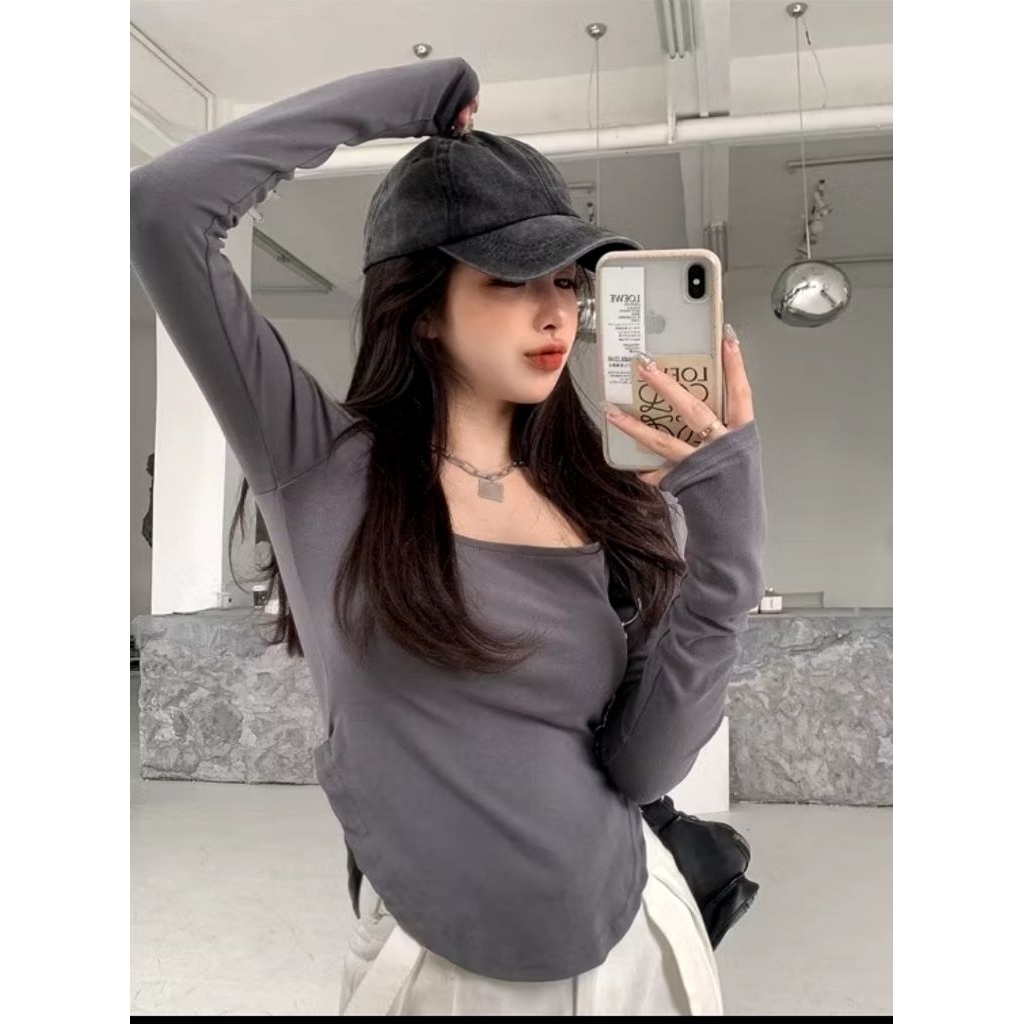KAOS WANITA LENGAN PANJANG/KOREAN