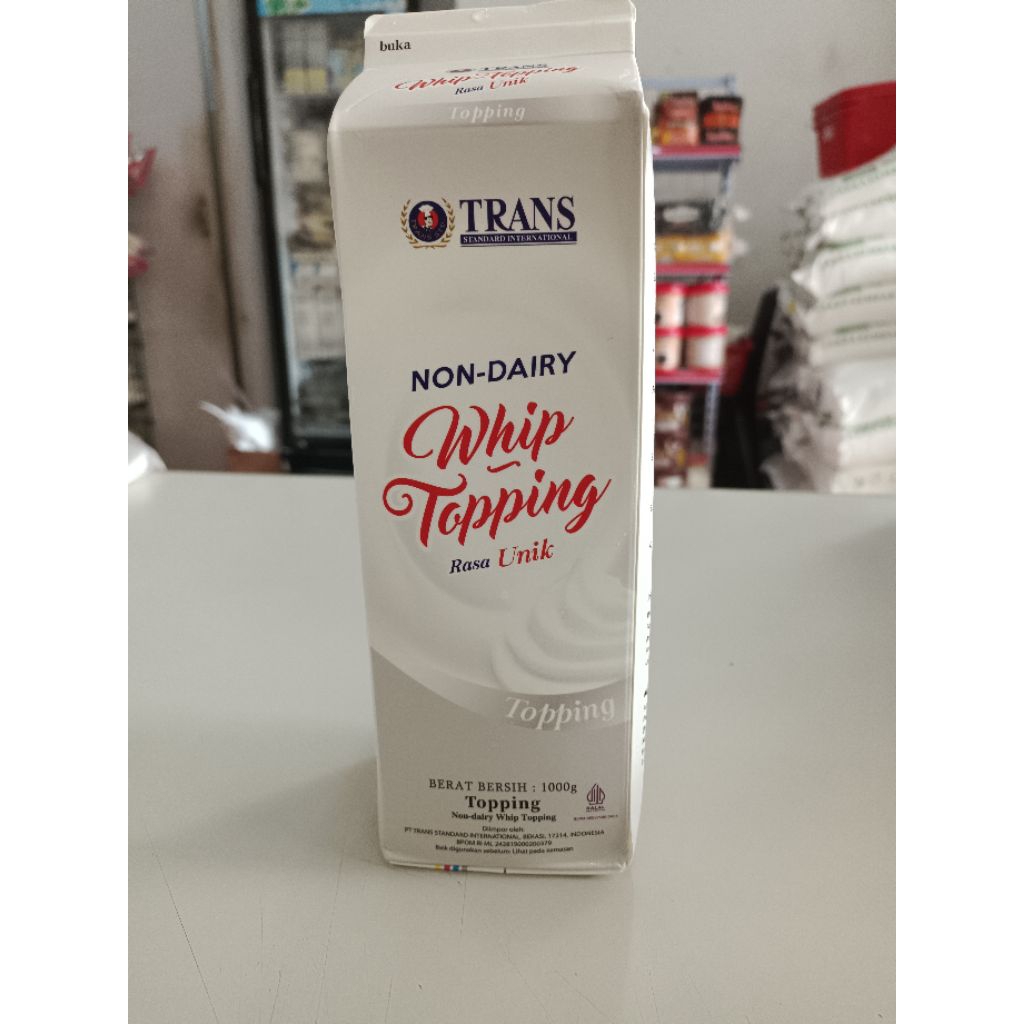 

WHIP CREAM TOPPING CREAM TRANS NON DAIRY 1KG