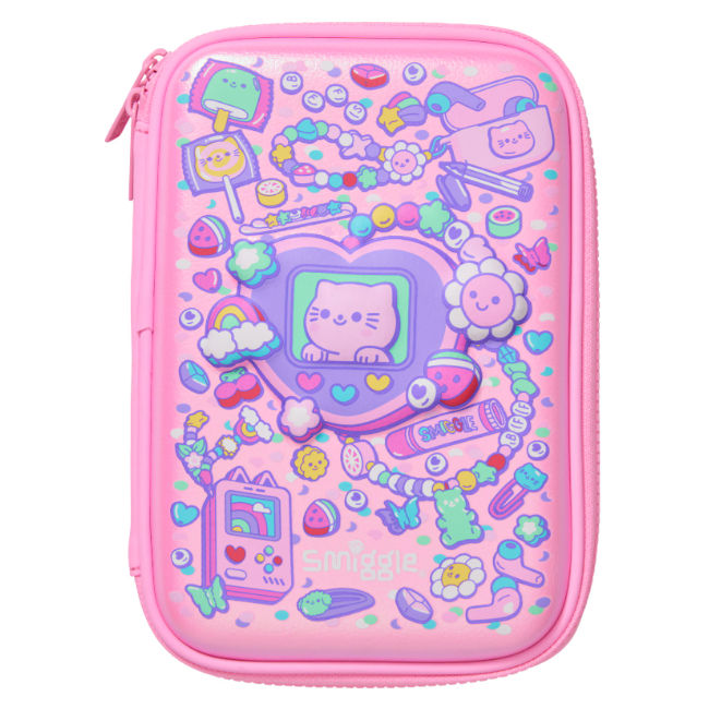 

SMIGGLE SUPER CHARGE PENSILCASE HARDCASE PINK - TEMPAT PENSIL SMIGGLE
