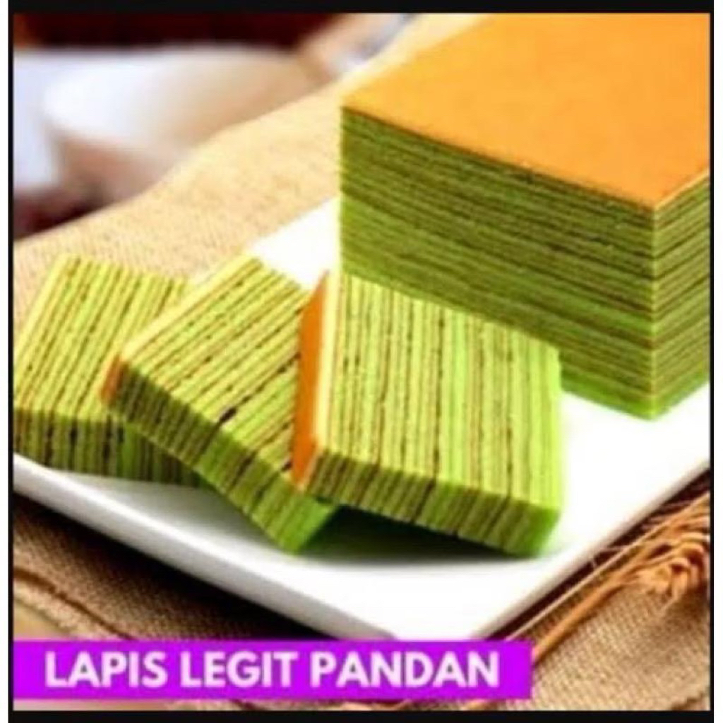 

Lapis legit rasa pandan uk 17x17 700gram