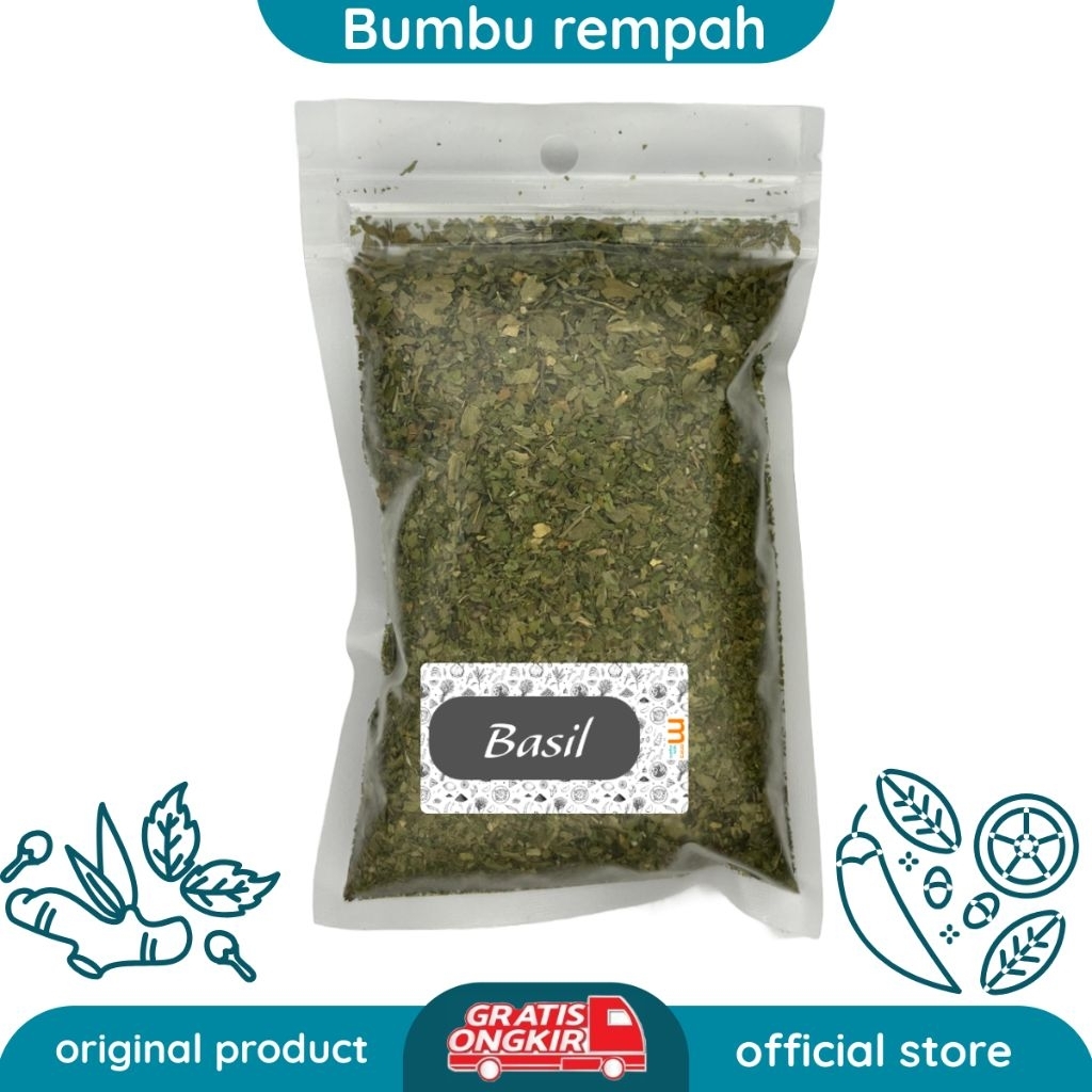 

DAUN BASIL KERING/DRIED BASIL LEAF/BASIL KERING/REMPAH ITALIAN PRAKTIS