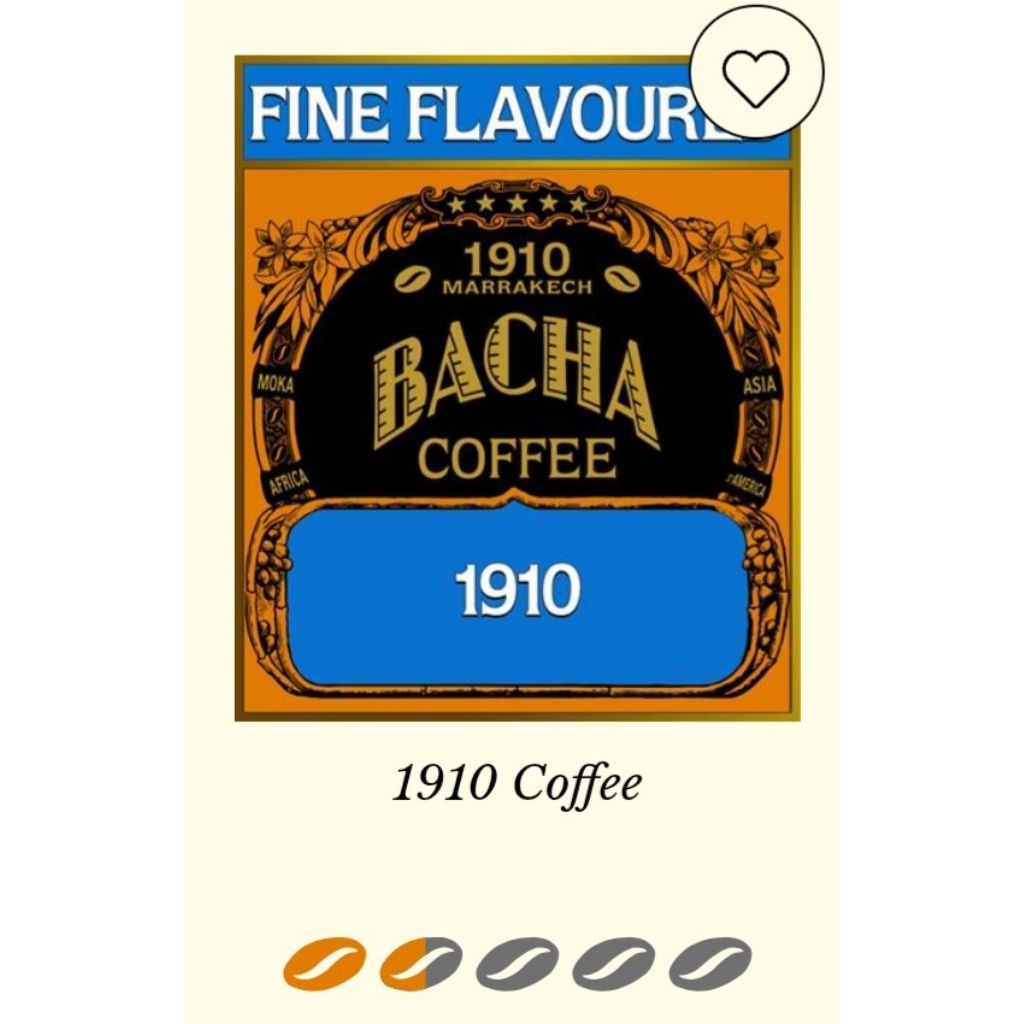 

BACHA COFFEE ~1910 Coffee (1 Coffee Bag)