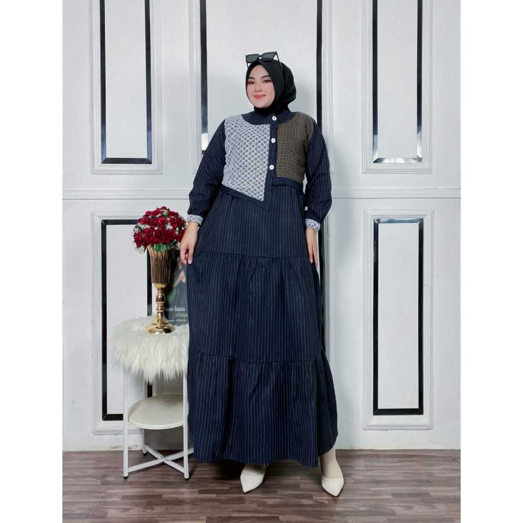 MARIA DRESS gamis terbaru 2025 lebaran viral/gamis kondangan terbaru 2025/gamis rompi terbaru 2025/g