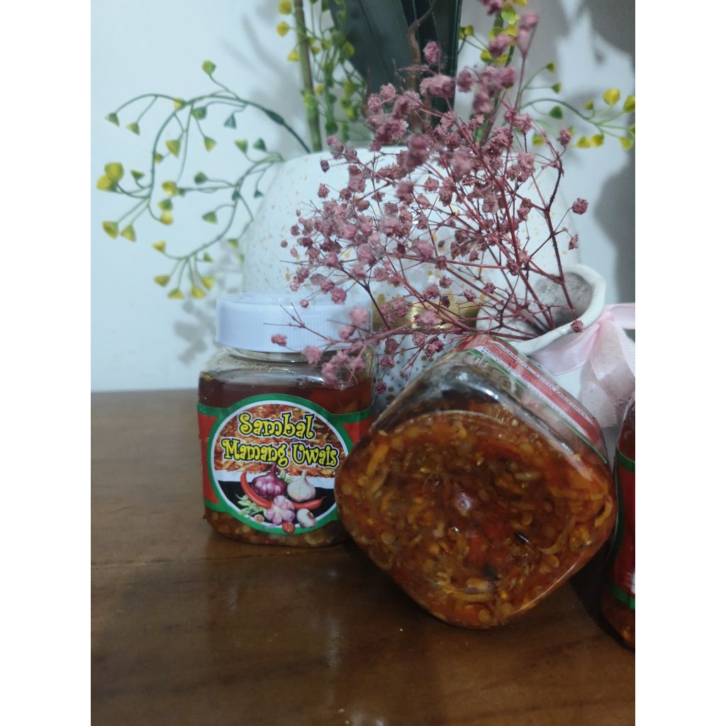 

sambel mamang uwais varian tri nasi medan berat 150 gr pedas nampol