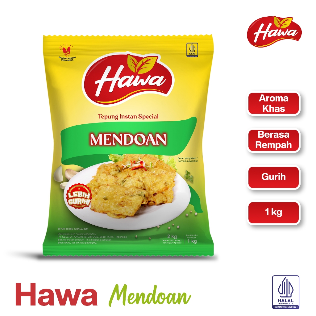 

Hawa Tepung Bumbu Mendoan 1kg Praktis siap pakai