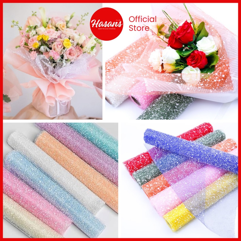 HASANS - Kain Tile Salju (Snowy Wrapping Paper) - 1roll