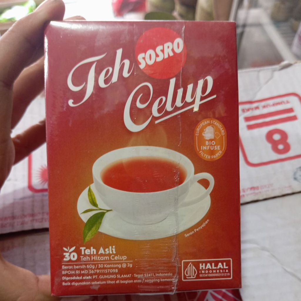 

Teh celup Sosro isi 30 kantong