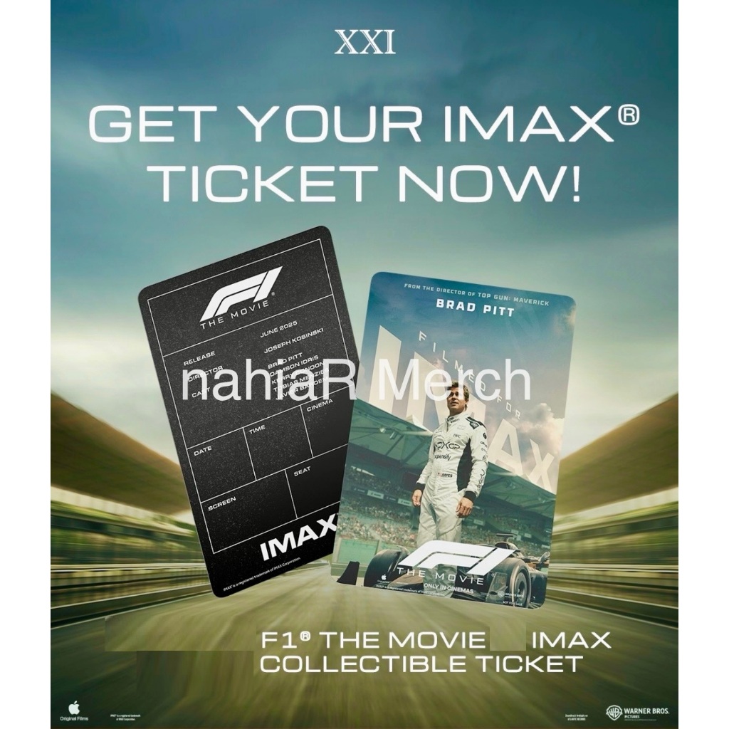 F1: The Movie x Cinema XXI Official IMAX Collectible Ticket