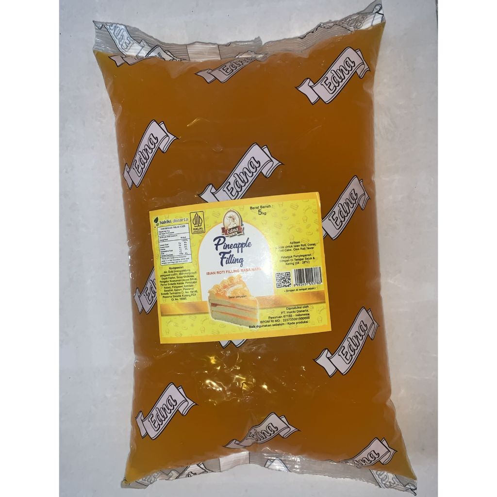 

Edna Filling Premium Pineapple 5kg / Isian roti rasa Nanas / Selai / Olesan