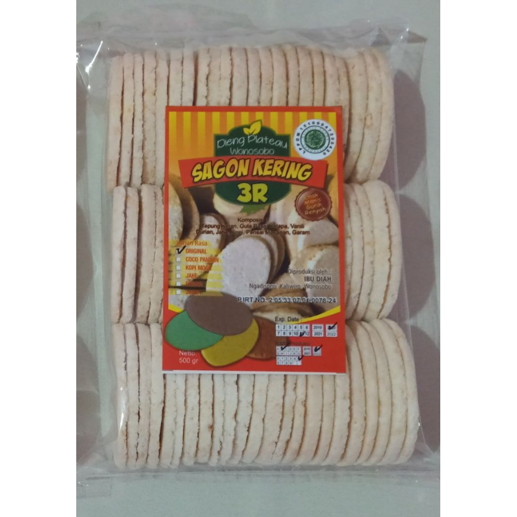 

330 gram Sagon kering aneka rasa original, coklat, kopi, terong belanda, jeruk purut