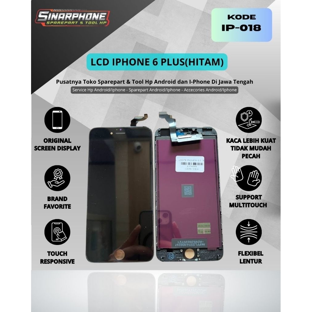 LCD IPHONE 6 PLUS/6+ KUALITAS ORIGINAL INCELL
