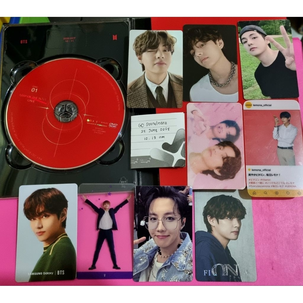 CD MOTS:ONE, V kartu foto festa (2 pcs), in the soop, chilsung, lemonia, galaxy buds, fila on, moodl