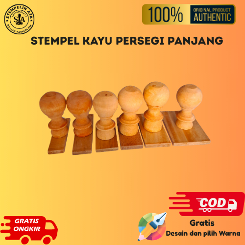 

[PROMO] Stempel Kayu Manual Persegi Panjang Custom | Bisa Desain Sendiri