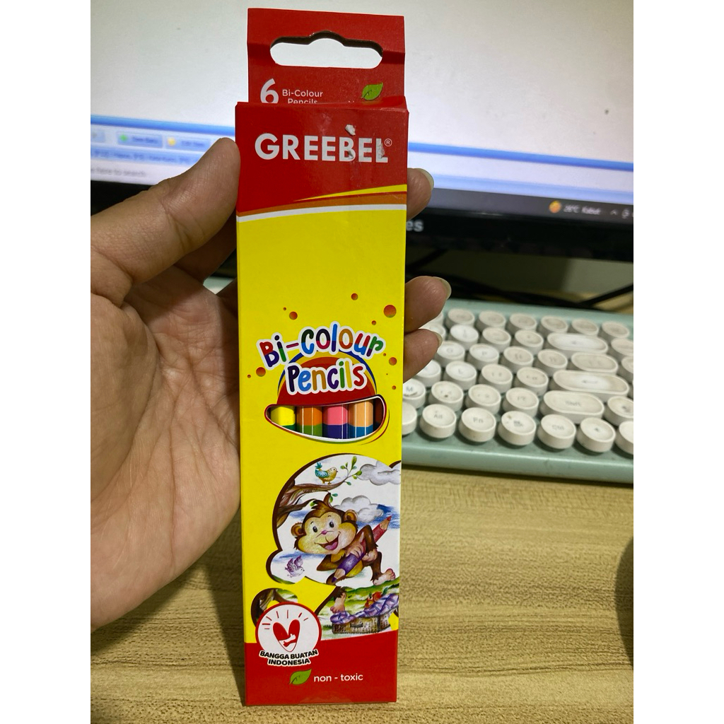 

Pensil warna greebel bi -colour isi 6pcs