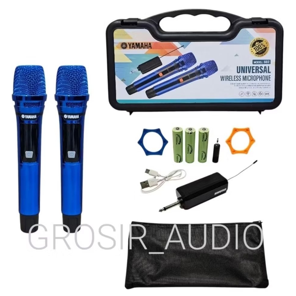 MIC WIRELESS YAMAHA 502 YAMAHA LX88 MICROPHONE WIRELESS YAMAHA LX 88 MIC YAMAHA-502 DENGAN 2 MIKROFO