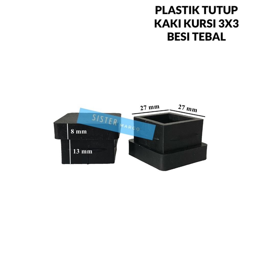 Plastik Kaki Kursi Meja Hollow Holo 3x3 30X30 Besi Tebal 1.5 mm