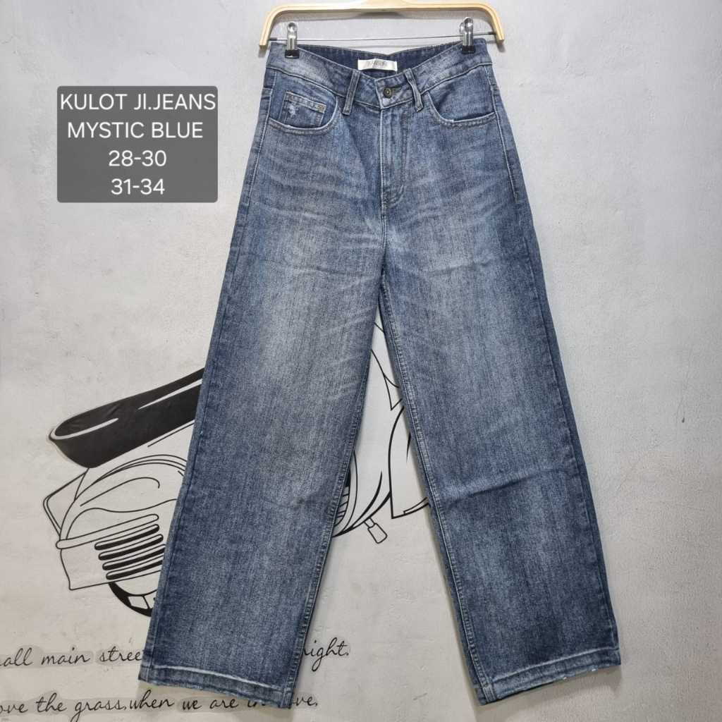 AKLAJEANS - BEST SELLER CELANA JEANS WANITA KULOT JEANSLINE MYSTIC BLUE PREMIUM QUALITY 