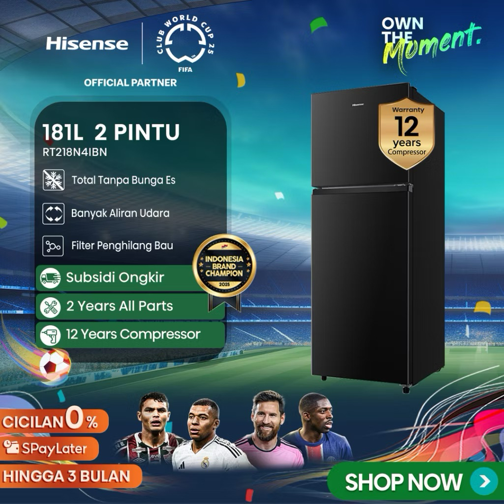 Hisense Kulkas 2 Pintu RT218N4IBN