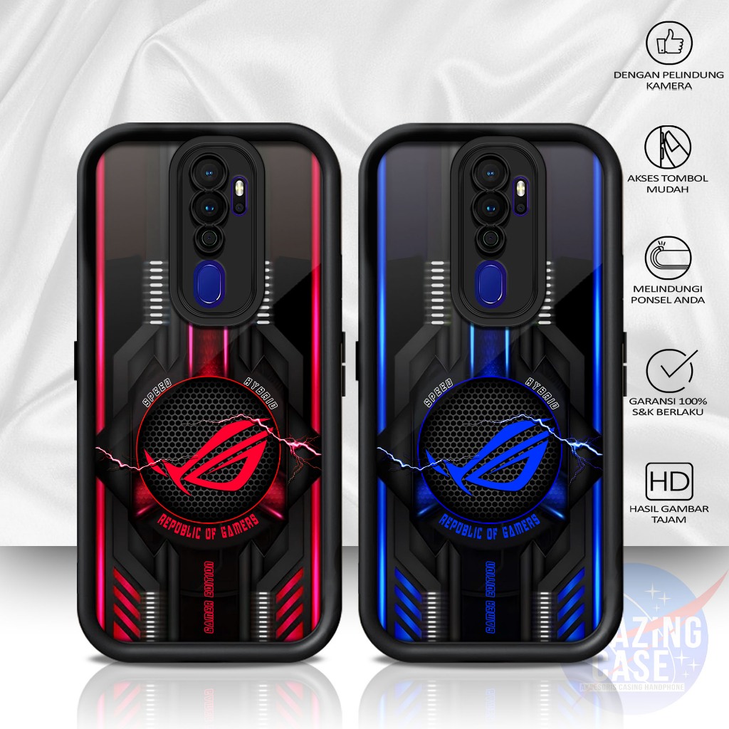 Case Premium Compatible For OPPO A5 2020 A9 2020  Motif ROG Casing Softcase Glossy Anti Jamur