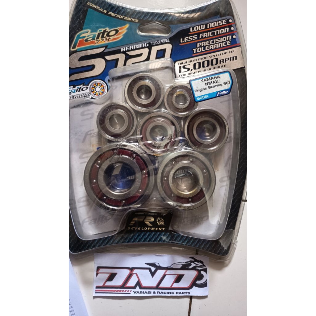 FAITO Bearing engine klaher set nmax/Bearing mesin laher set nmax faito S720/Bering mesin nmax set f