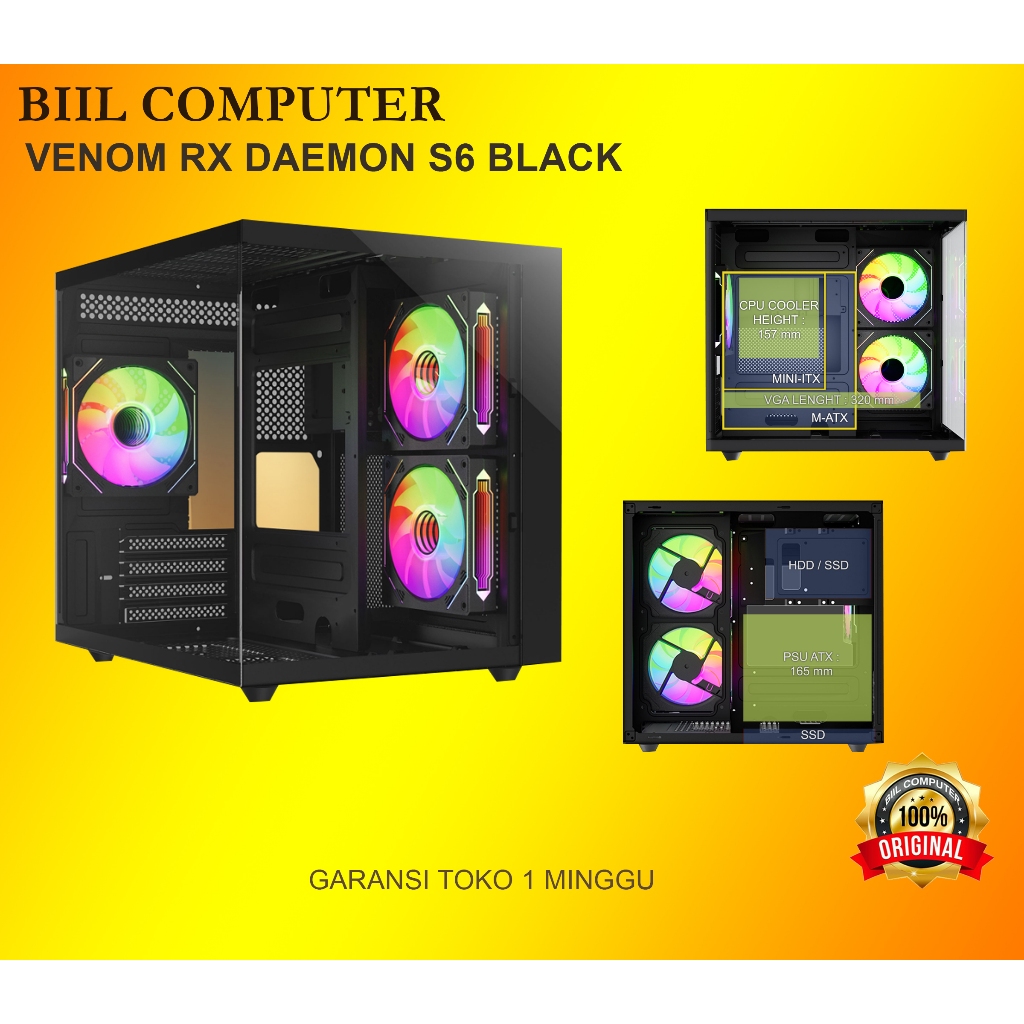 CASING VENOM RX DAEMON S6 BLACK