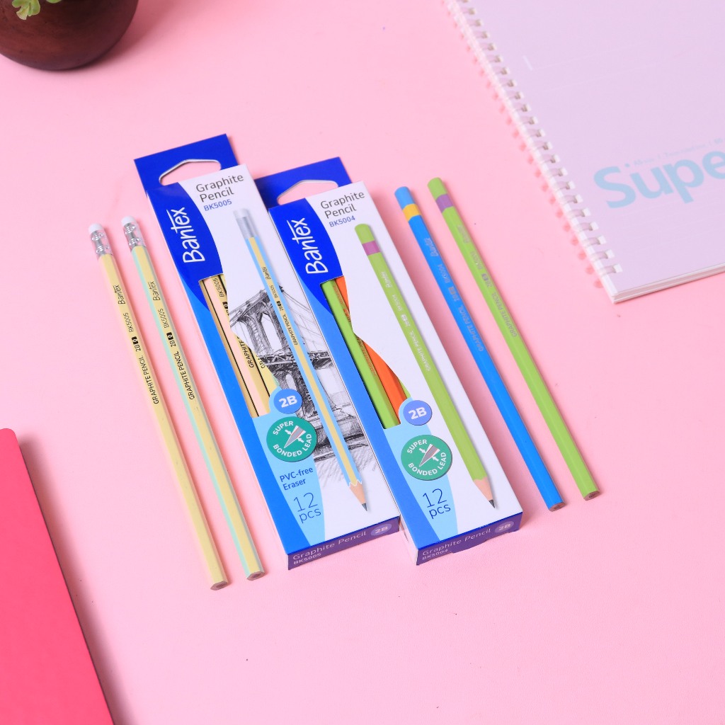 

[Stationery Home] Bantex Pencil 2B Pensil Tulis Sekolah Hexagonal BK500X