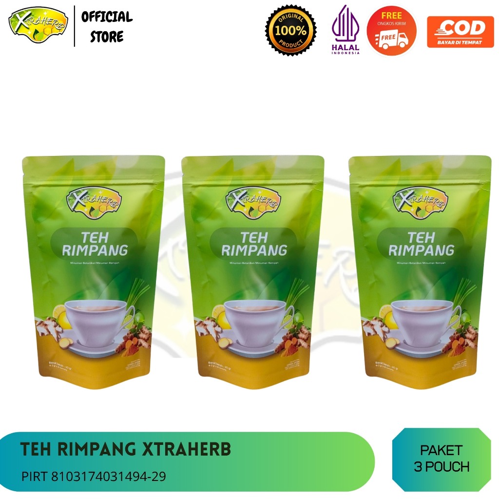 

[PAKET HEMAT 3 PCS] TEH RIMPANG Xtraherb Minuman Botanikal Minuman Rempah 100% Alai JSR Detox Deto