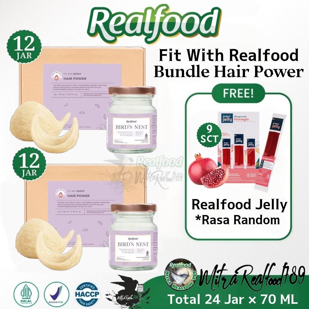 

Realfood Bundle Hair Power 24 Jar ( Minuman Sarang Burung Walet )