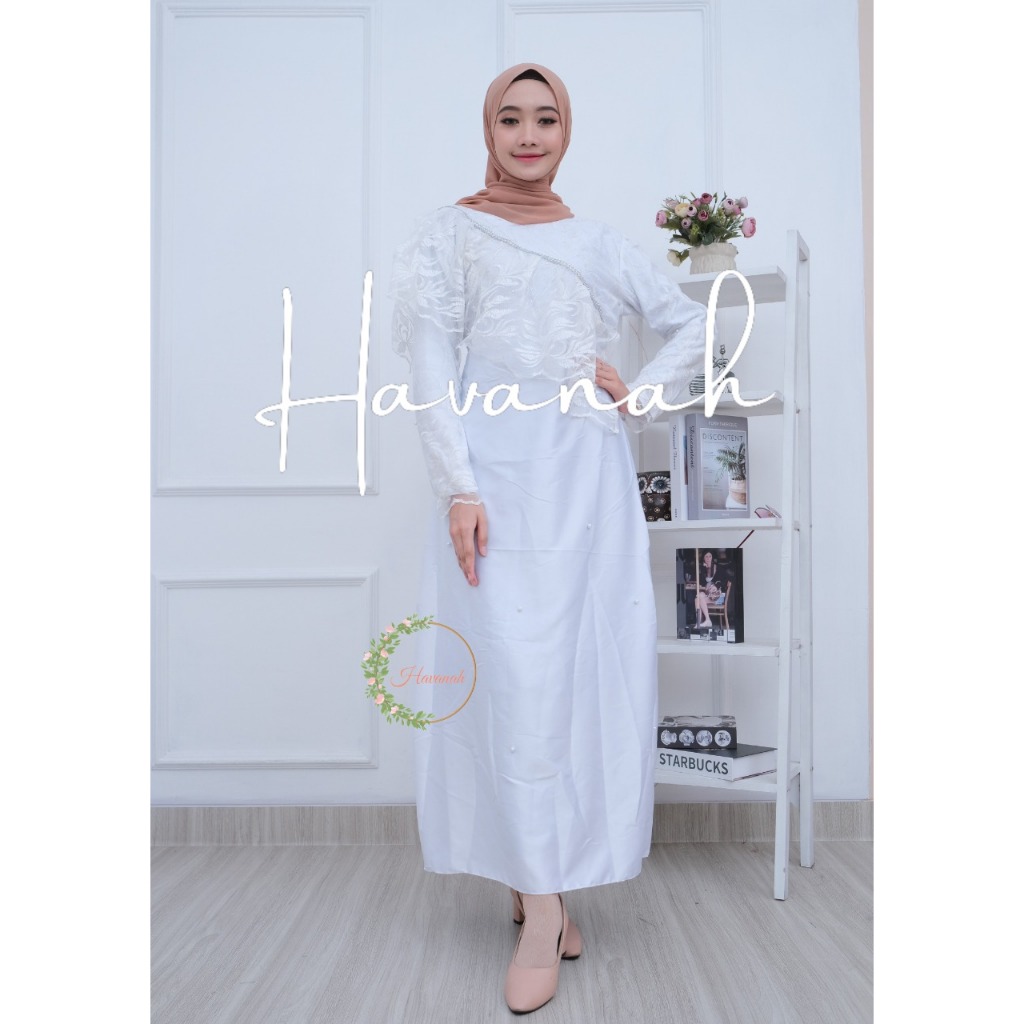 Rosella Brokat Gamis Dress Kekinian untuk Lamaran dan Pesta Mewah Wanita