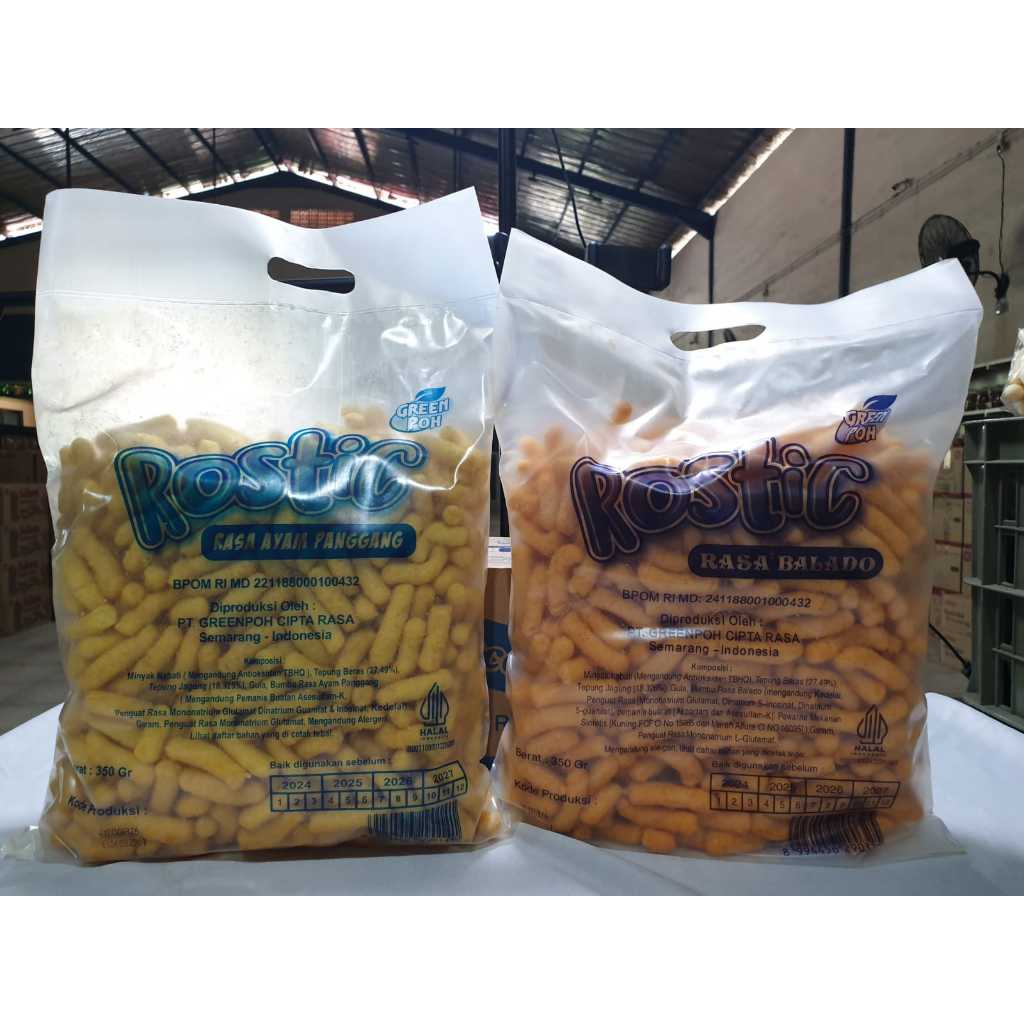 

Rostic Balado/ Rostic Sapi Panggang/ Rostic Ayam Panggang/ Snack Green Poh/ Stik Greenpoh 350gram