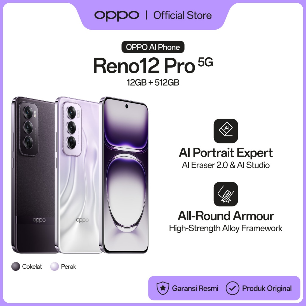 OPPO Reno12 Pro 5G 12/512GB [AI Portrait Expert, 80W SUPERVOOC 5000mAh, All-Round Armour, AI LinkBoo