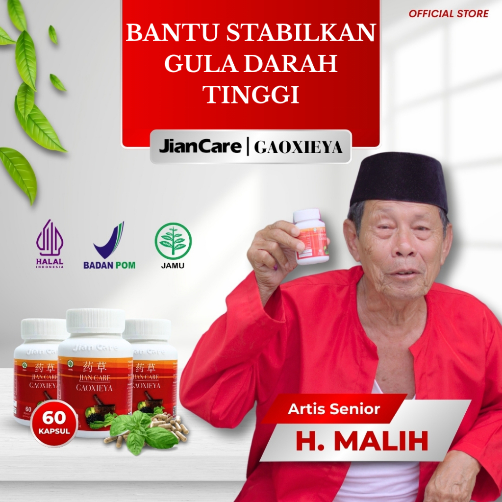 Jiancare Gaoxieya - Obat Herbal Diabetes & Kencing Manis Original HALAL Terdaftar BPOM
