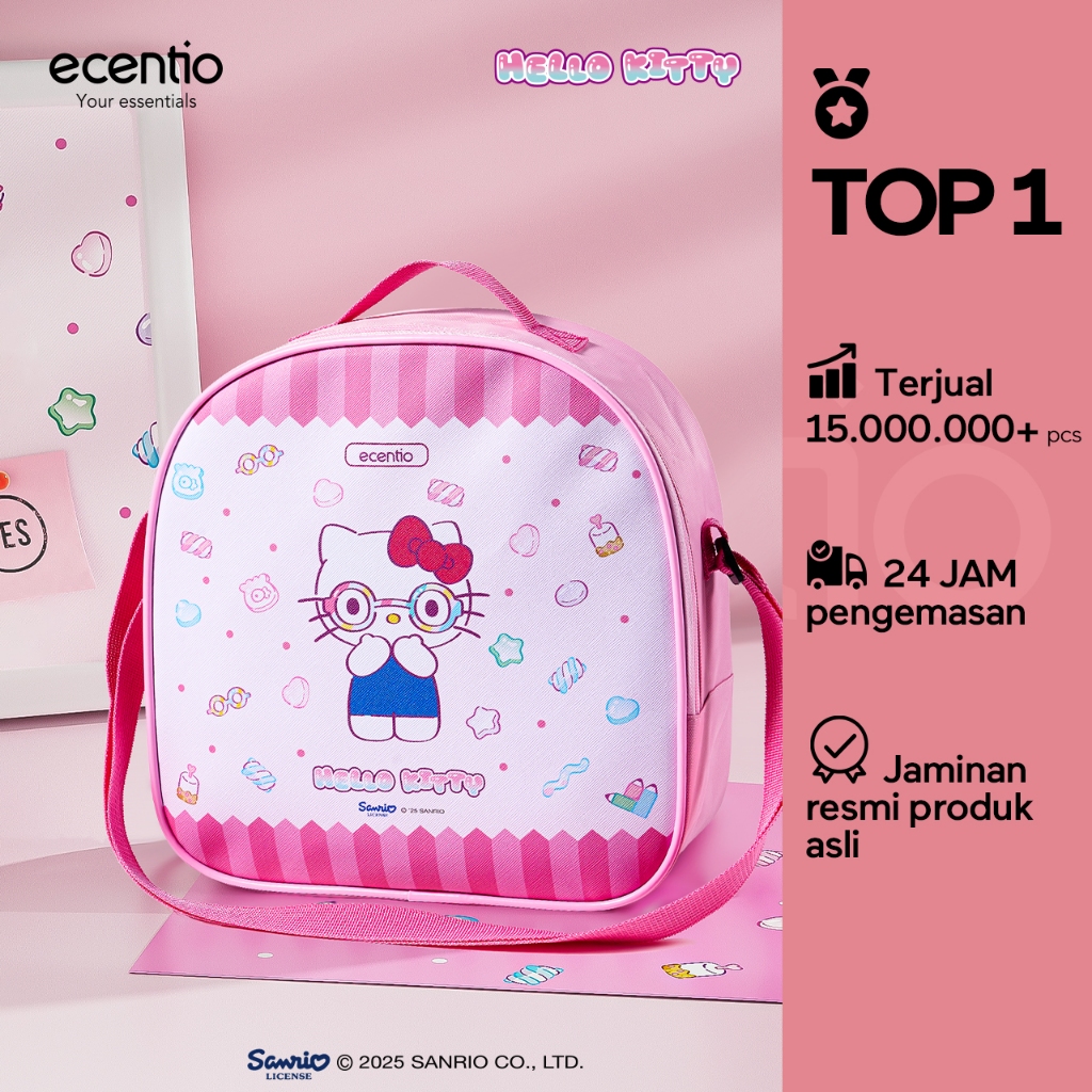 【Hello Kitty Series】ecentio Lunch Bag hello kitty edition anak Tas Bekal Tas Tote Cooler