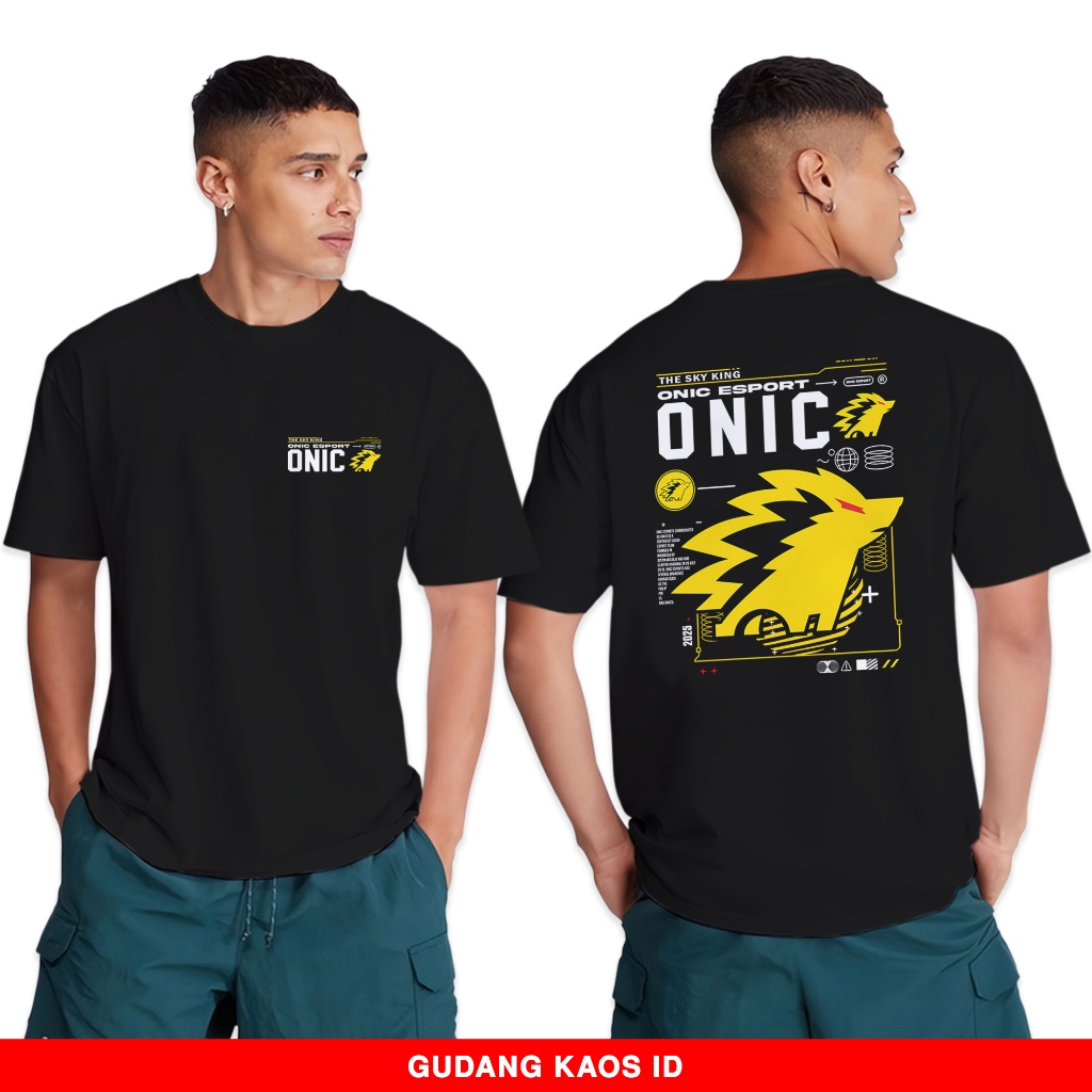 Gudang Kaos Onic Esports 5 - Kaos Logo Onic Terbaru - Kaos Streetwear Gaming - Baju Mobile Legend - 