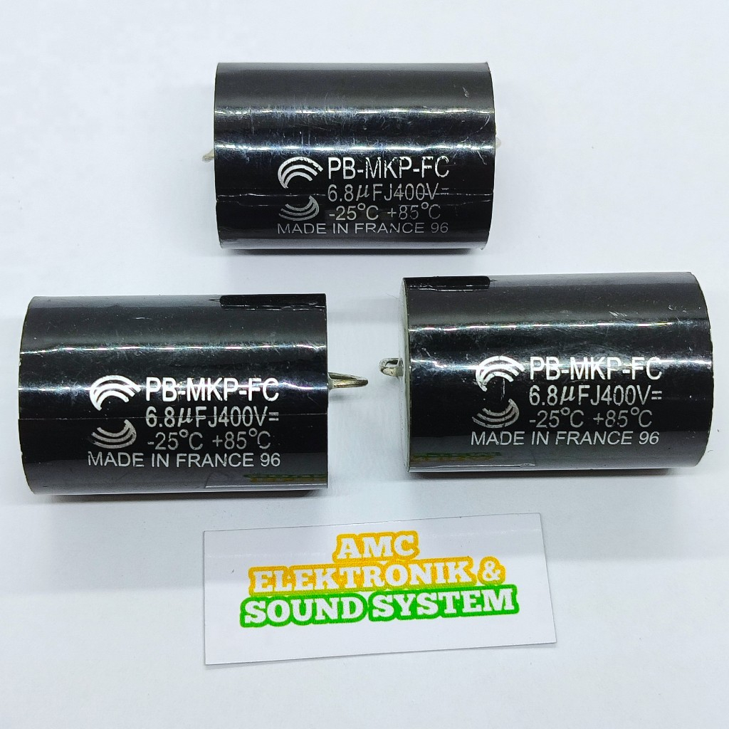 KAPASITOR PB-MKP-FC 6,8UF 400V MADE IN FRANCE PB MKP SOLUN SOLEN SOLUND CAPACITOR