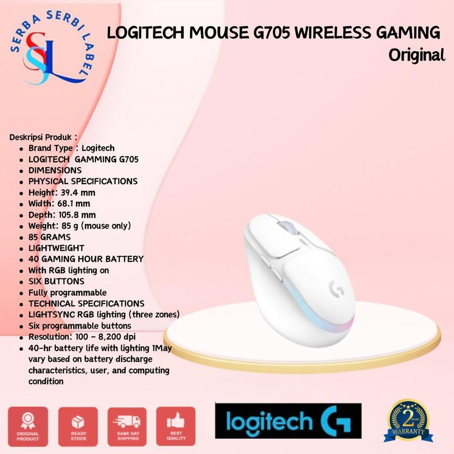 Logitech G705 Aurora Wireless Gaming Mouse Lightspeed Bluetooth G 705