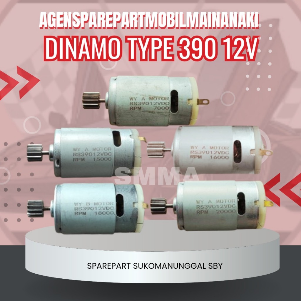 ⚡Ready⚡Dinamo 390/380 (Kecil) Dinamo 12volt buat Mobil Motor Mainan Aki